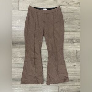 ROSETTA‎ GETTY Pull On Cropped Flare Trousers in Brown Size XS